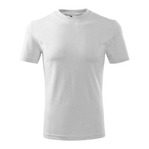 Unisex környakas póló, fehér, 160 g/m²