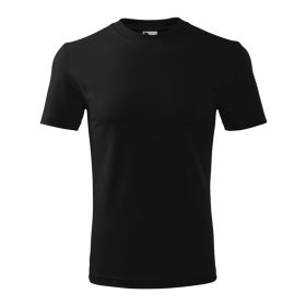 Unisex környakas póló, fekete, 160 g/m²