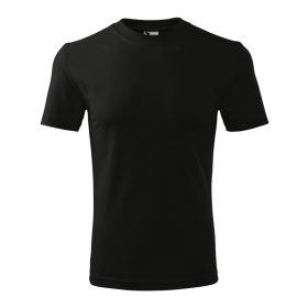 Unisex környakas póló, fekete, 200 g/m²