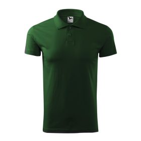 Férfi galléros póló, üvegzöld, 180 g/m²