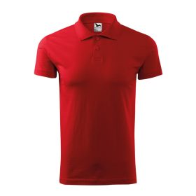 Férfi galléros póló, piros, 180 g/m2