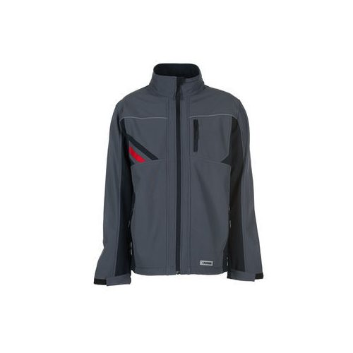 Highline softshell dzseki, sötétszürke/fekete/piros