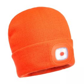   PORTWEST SAPKA LED LÁMPÁVAL narancs (BEÉPÍTETT AKKUMULÁTORRAL)