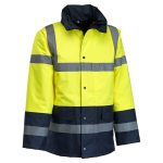 Jól-láthatósági bélelt télikabát