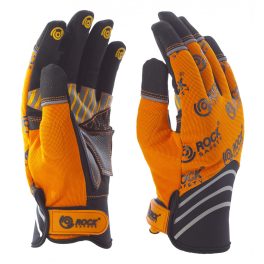   Mechanikai kesztyű, sárga-fekete tenyérfolttal,narancssárga kézháttal