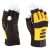 Mechanikai kesztyű, ujjvég nélküli, sárga, tenyérfolttal
