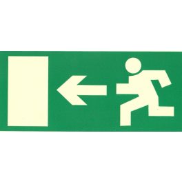 Menekülési útvonal Balra utánvilágító tábla