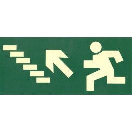   Menekülési útvonal Lépcsőn balra fel utánvilágító tábla
