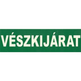  Menekülési útvonal utánvilágító tábla, Vészkijárat 