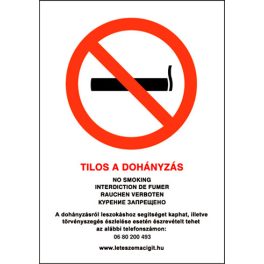 TILOS A DOHÁNYZÁS!